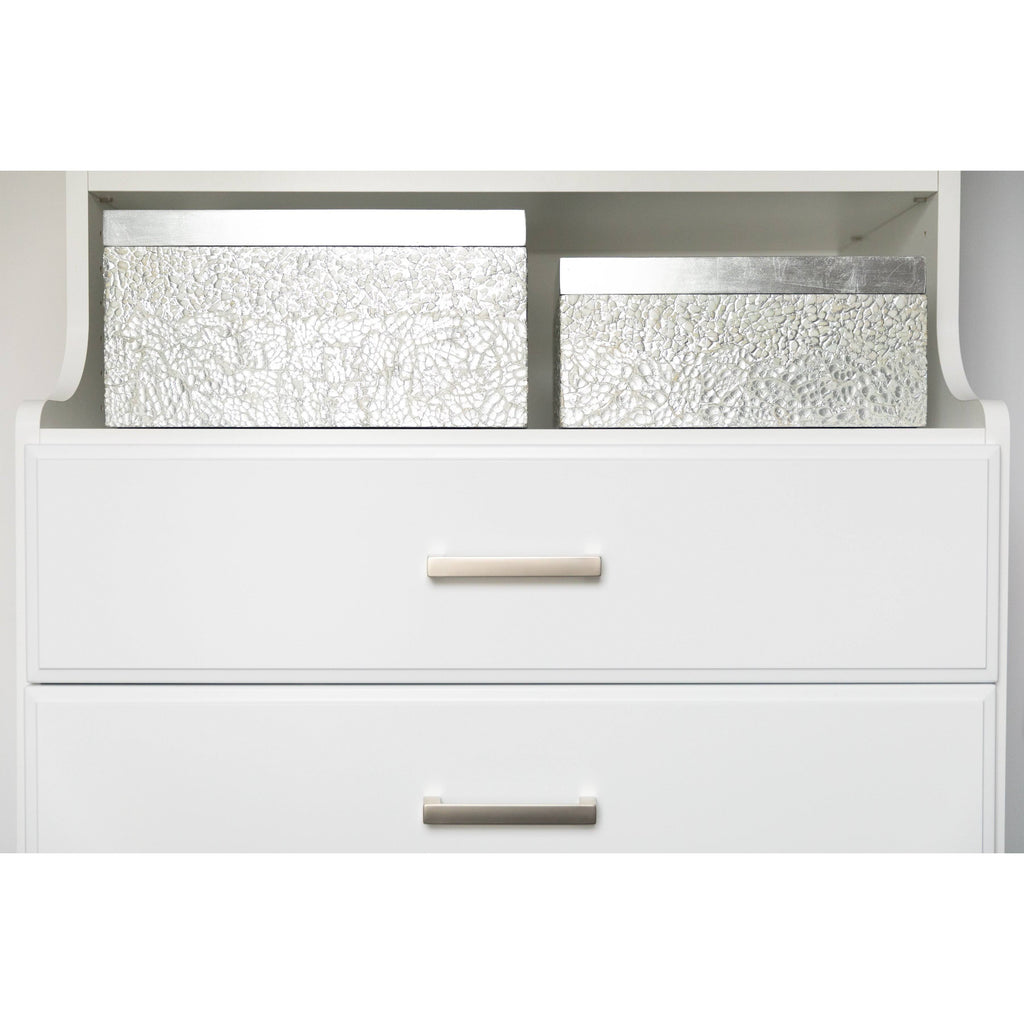 Silver Rectangular Boxes, Set of 2 Z590