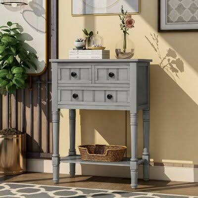 Gray Wash Narrow Console Table M344