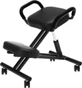 Ergonomic Kneeling Chair with Armrest, Thick Foam Cushions and Casters C957