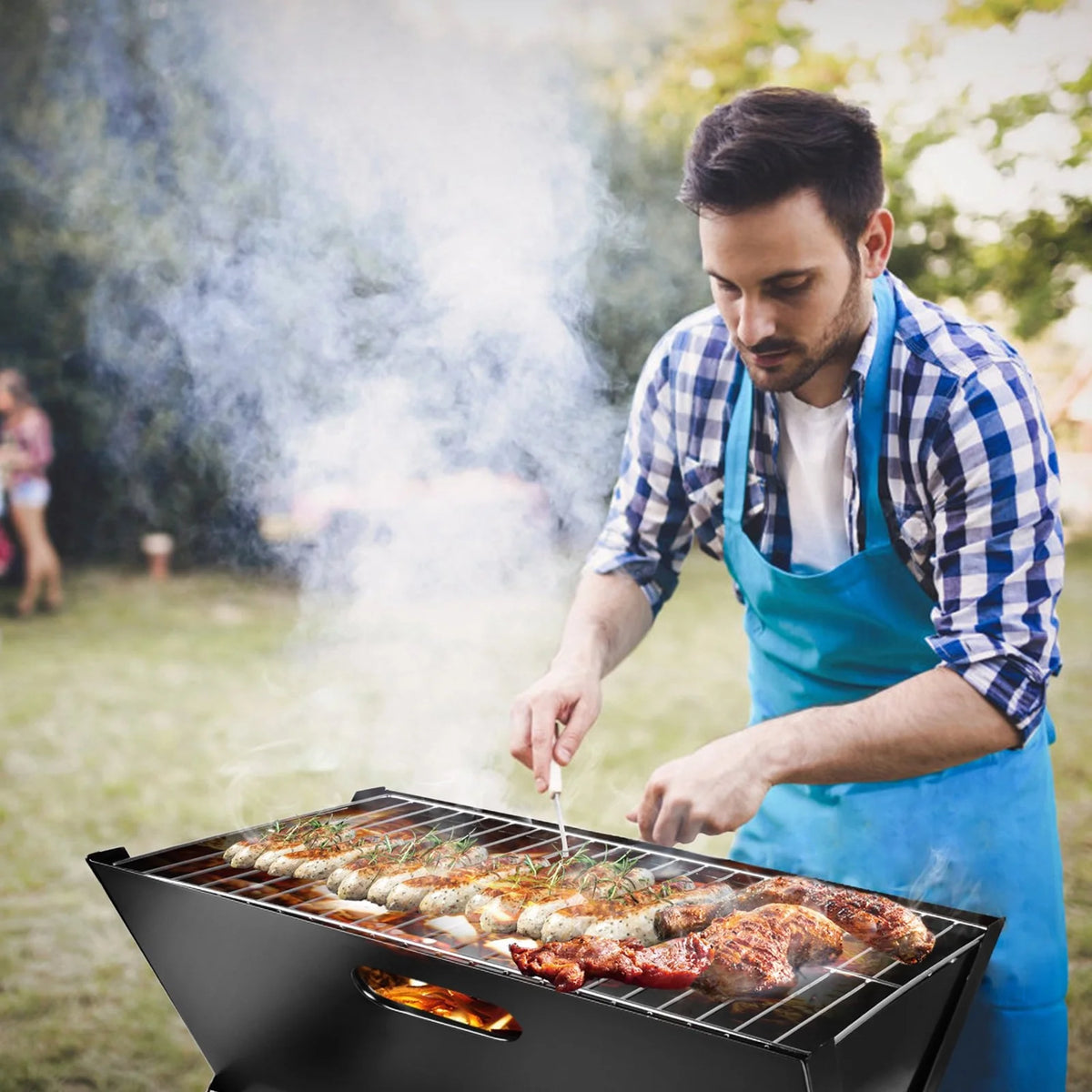 Folding Portable Charcoal Grill D788621