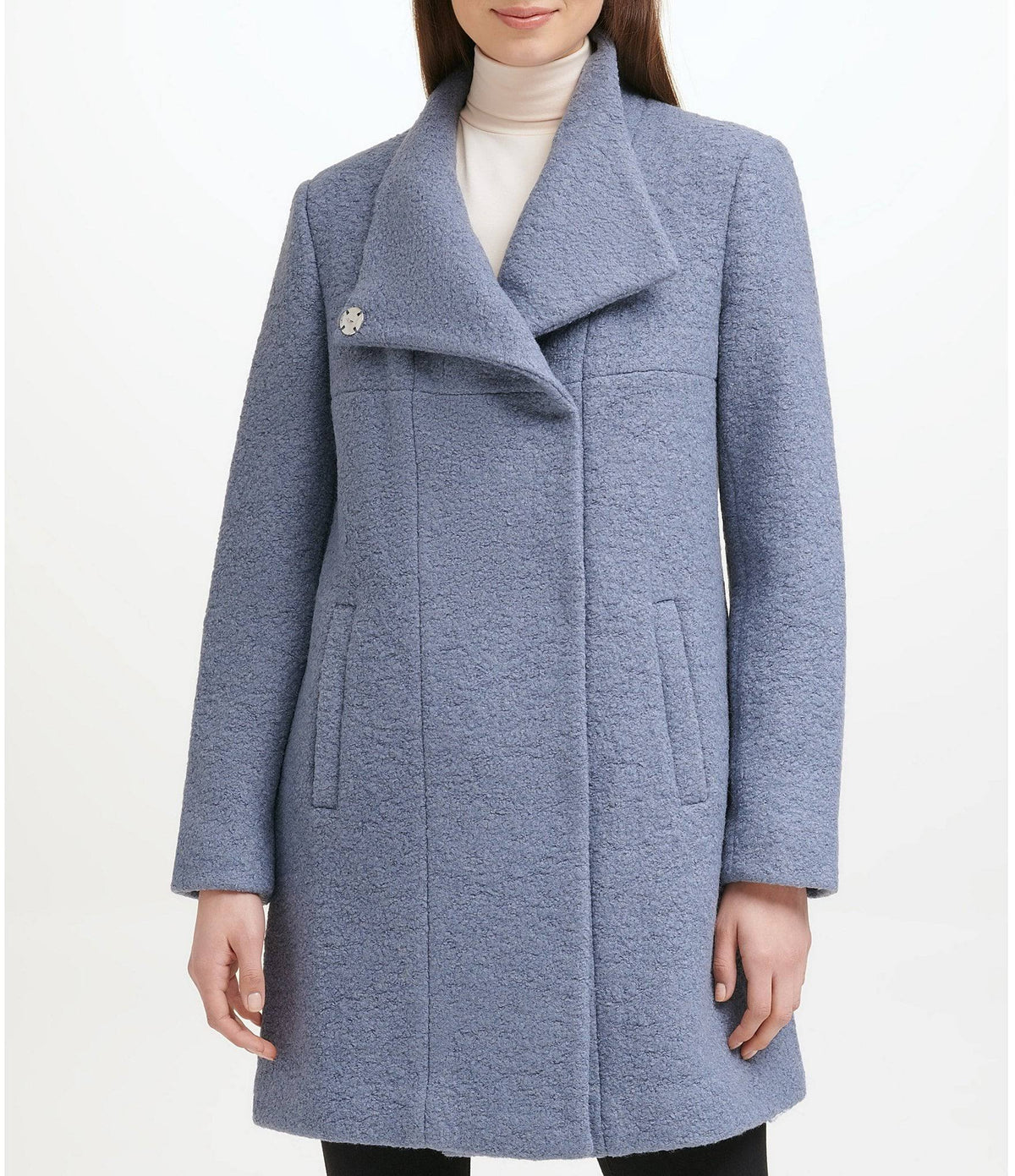 Periwinkle Boucle Walker Coat X345186