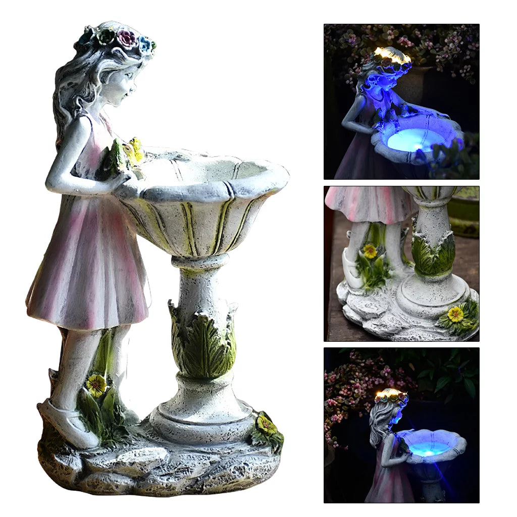 Large Resin Sculpture LED Light Garden Statue Z650162