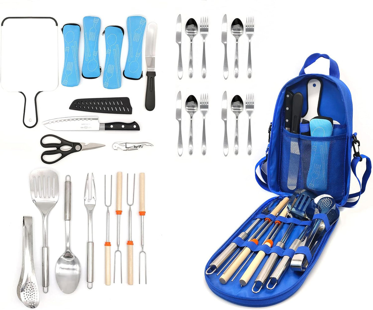 31 Pcs Stainless Steel Camping Kitchen Utensil Set J8149
