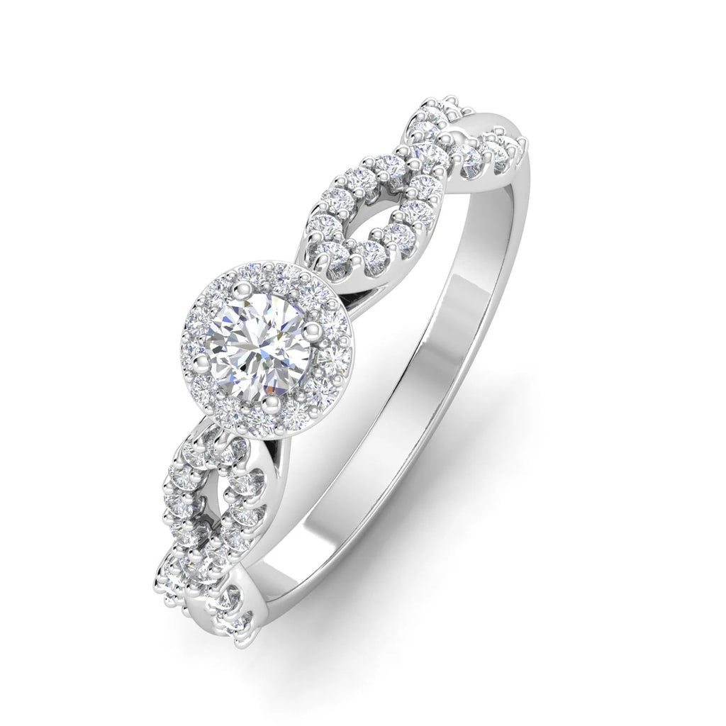 1/2 Carat TW Diamond Engagement Ring in 10k White Gold U670