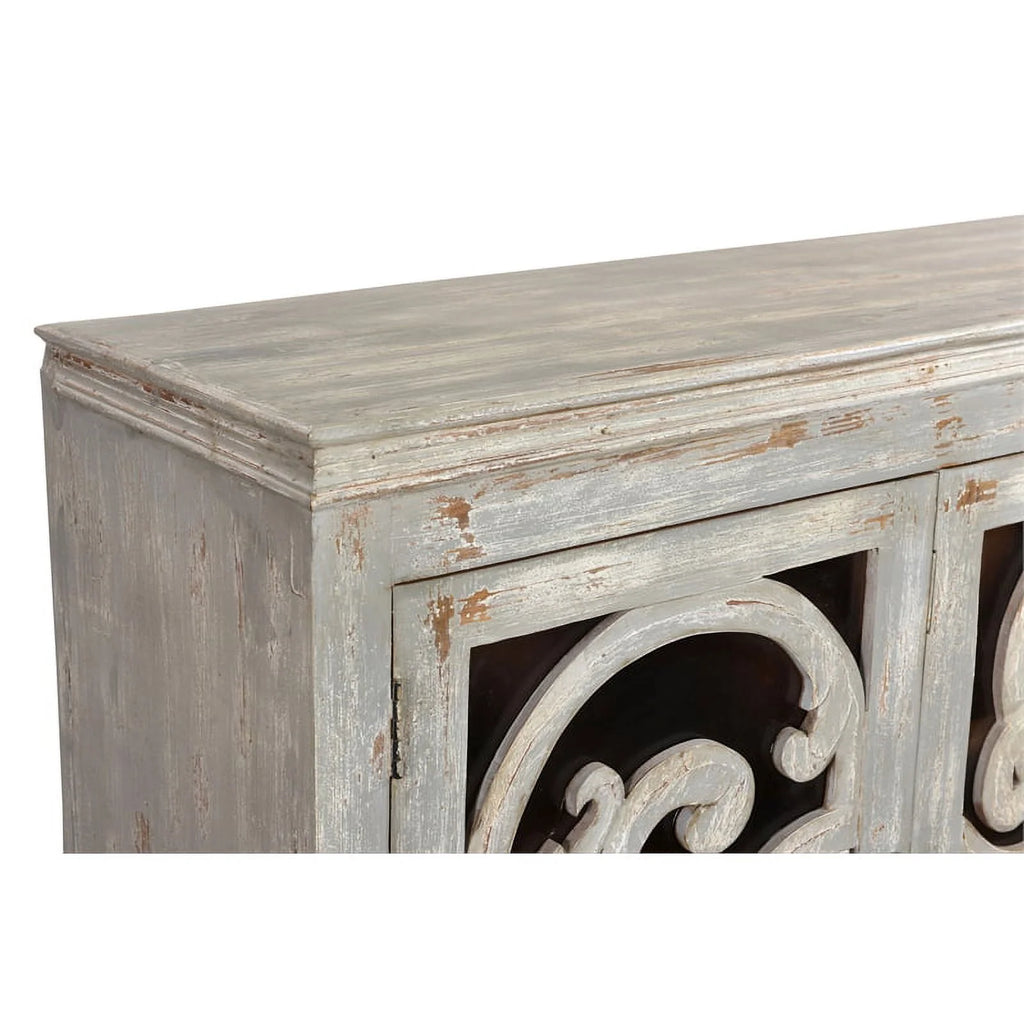 White 3-door Solid Wood Sideboard Q77918