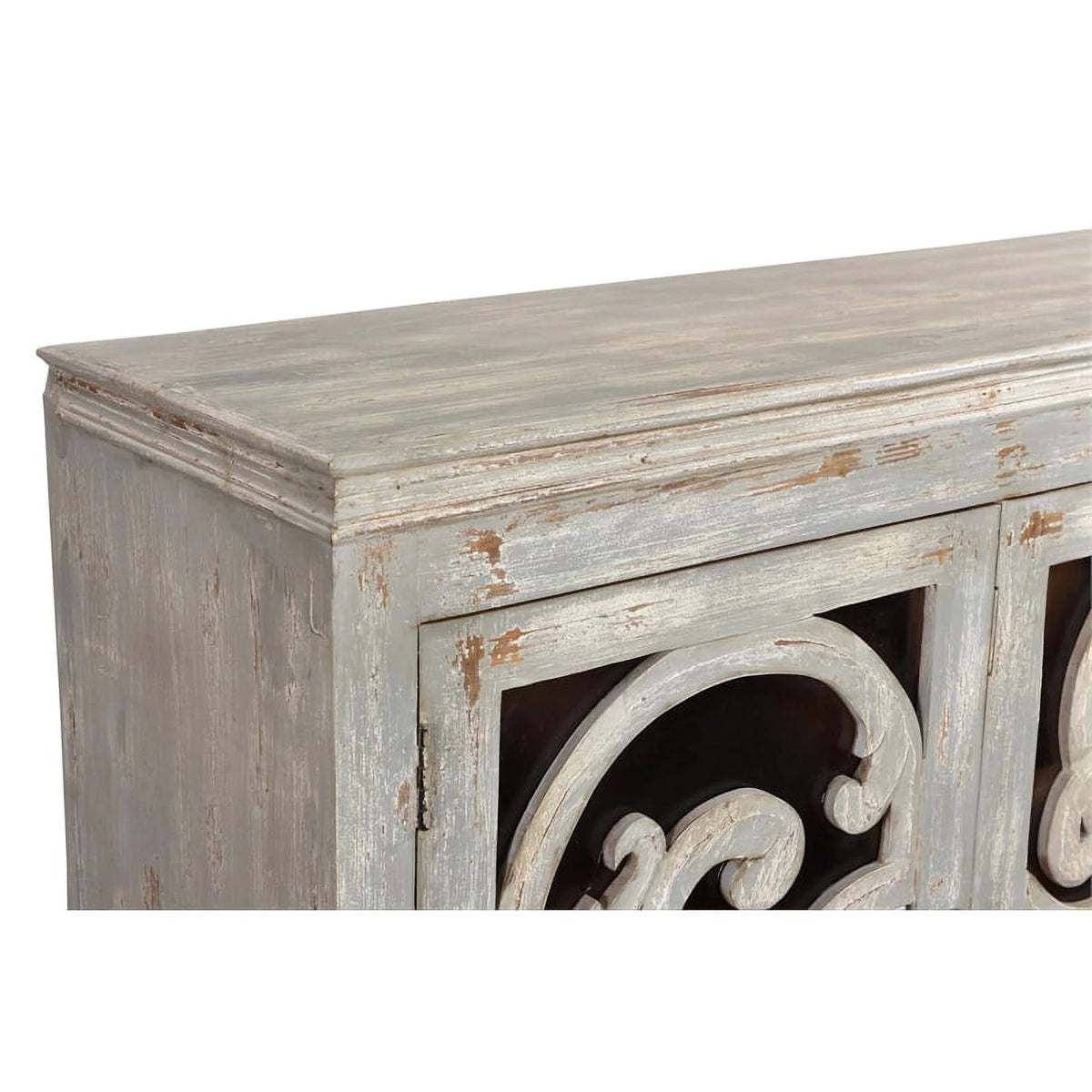 White 3-door Solid Wood Sideboard Q77918