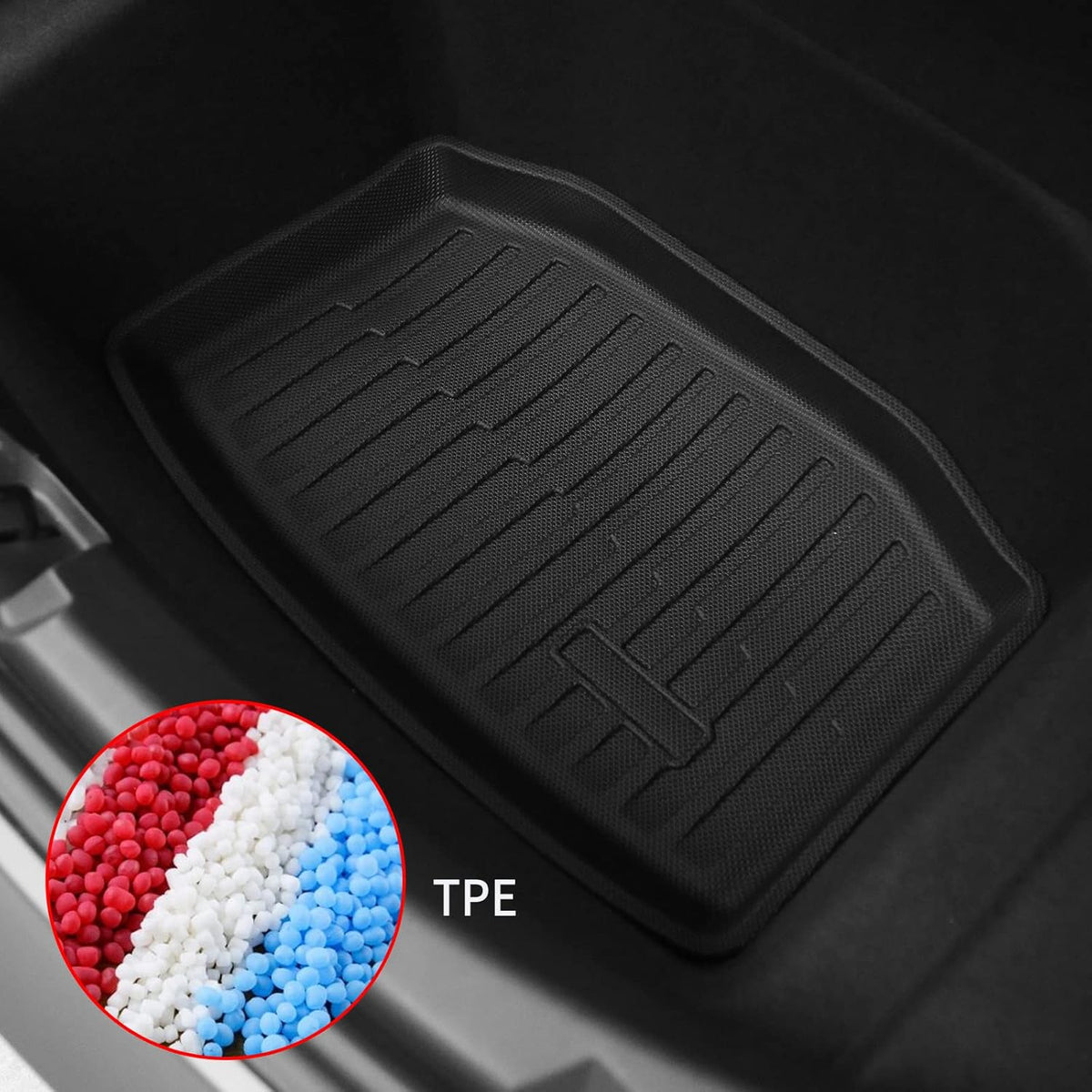 Cargo Liners Storage Frunk Mat All Weather Front Trunk Mats TPE Floor Mats Set of 6 V14497