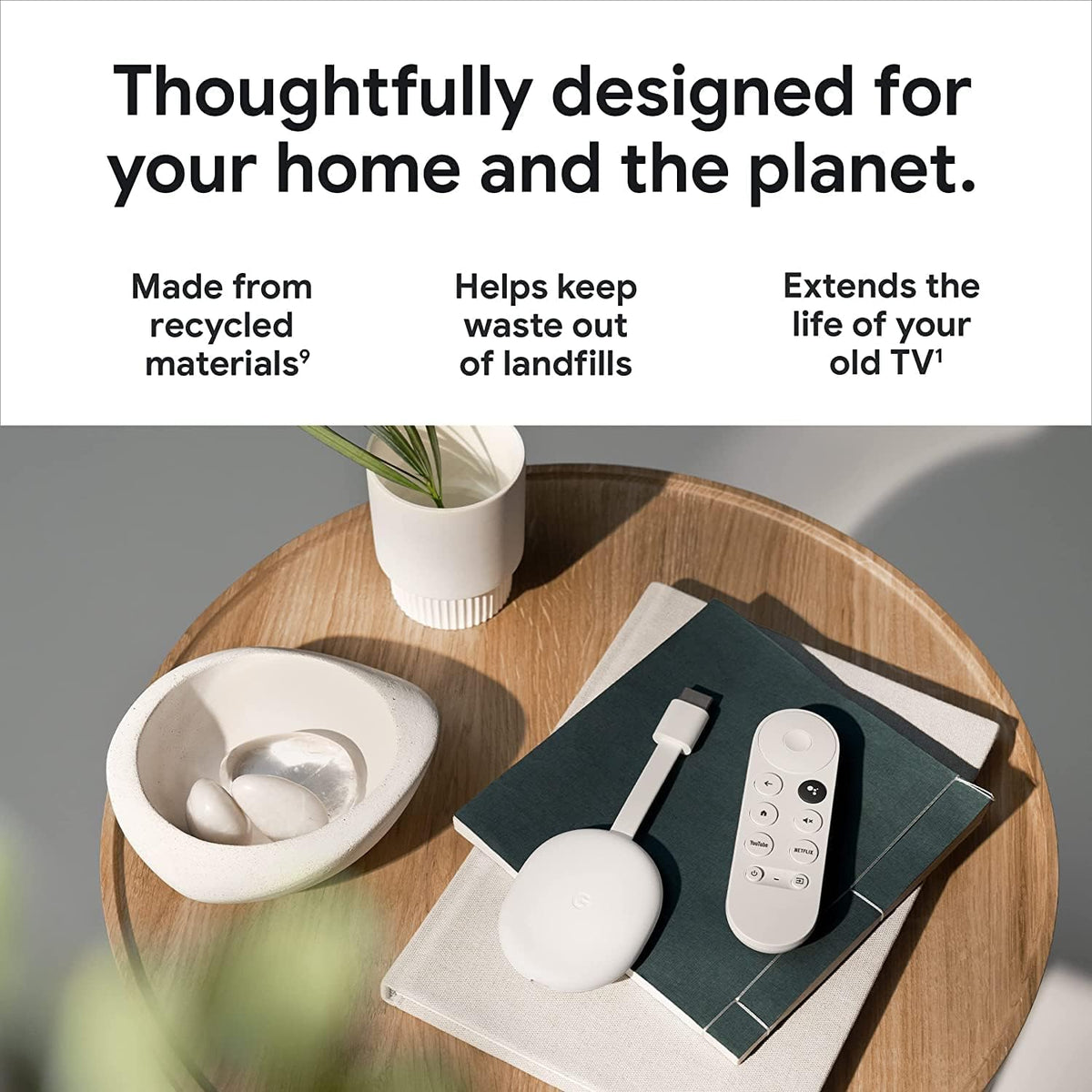 Streaming Device with HDMI Cable and Voice Search Remote - HD Version - Snow E9530