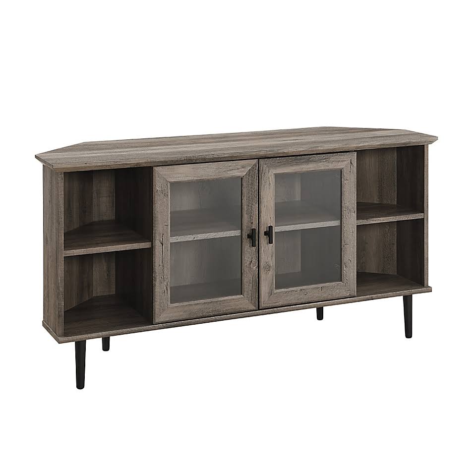 Corner TV Stand in Grey Wash Q7000