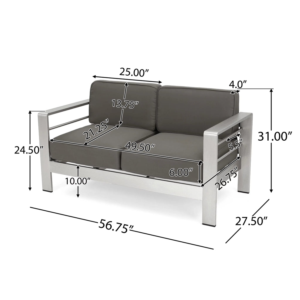 Outdoor Sofa and Chat Set with Lounges and Firepit Z9451
