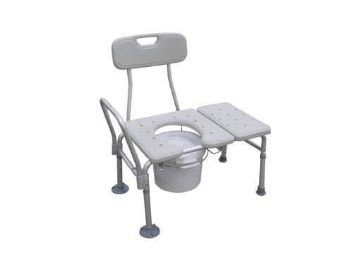 Padded Seat Transfer Bench with Commode M174127