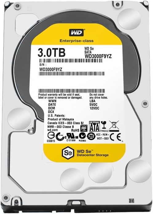3TB 7200 RPM SATA 3.5 Inch Hard Disk Drive B9167
