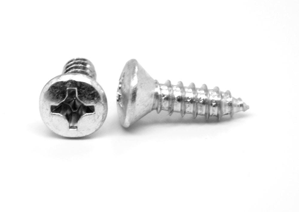 #8-18 x 1 1/2 Sheet Metal Screw Phillips Oval #6 Head Type AB Zinc Plated M4106