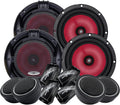 2 Pairs 6.5-Inch 2-Way Car Audio Component Speaker System U8181
