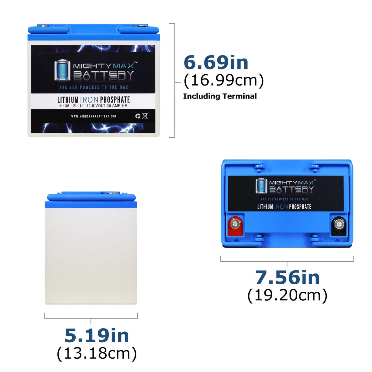 12V 35AH U1 Lithium Replacement Battery A89842