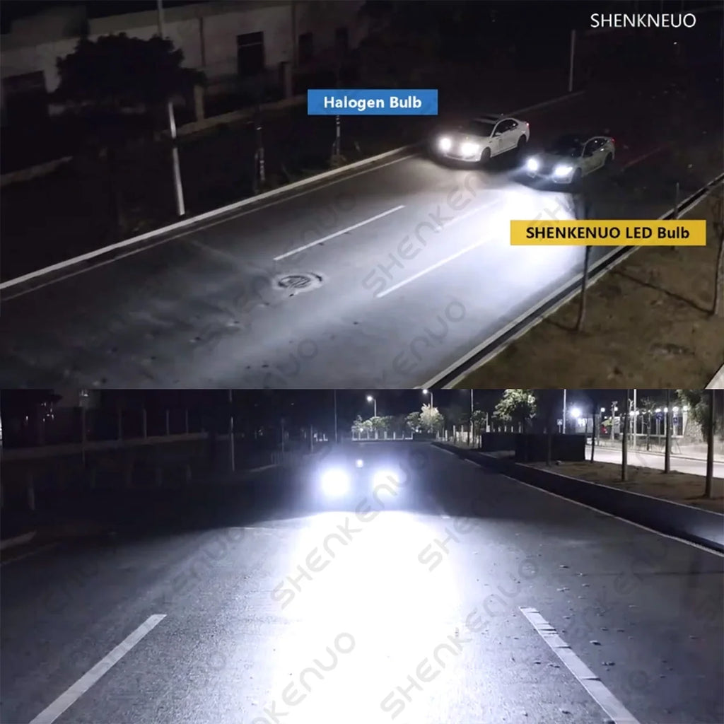For Kia Soul 2014-2019 Headlights, 9008/H13 High and Low Beam Bulbs, H11 Fog Lights, 4pcs O60379