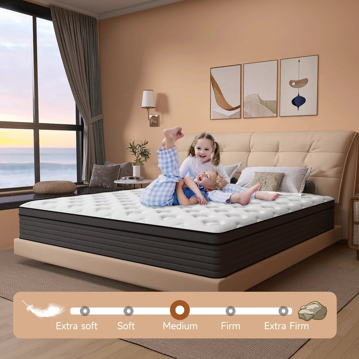 14 inch Gel Memory Foam Pocket Spring King Mattress G3917
