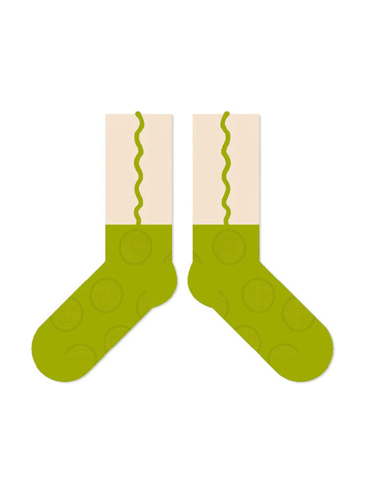 Colorful Striped Cotton Socks I2485