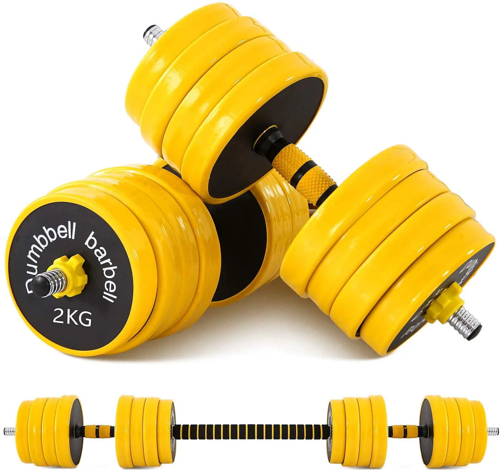 Adjustable Dumbbell Barbell Weight Pair 2-in-1 Non-Slip Neoprene O991