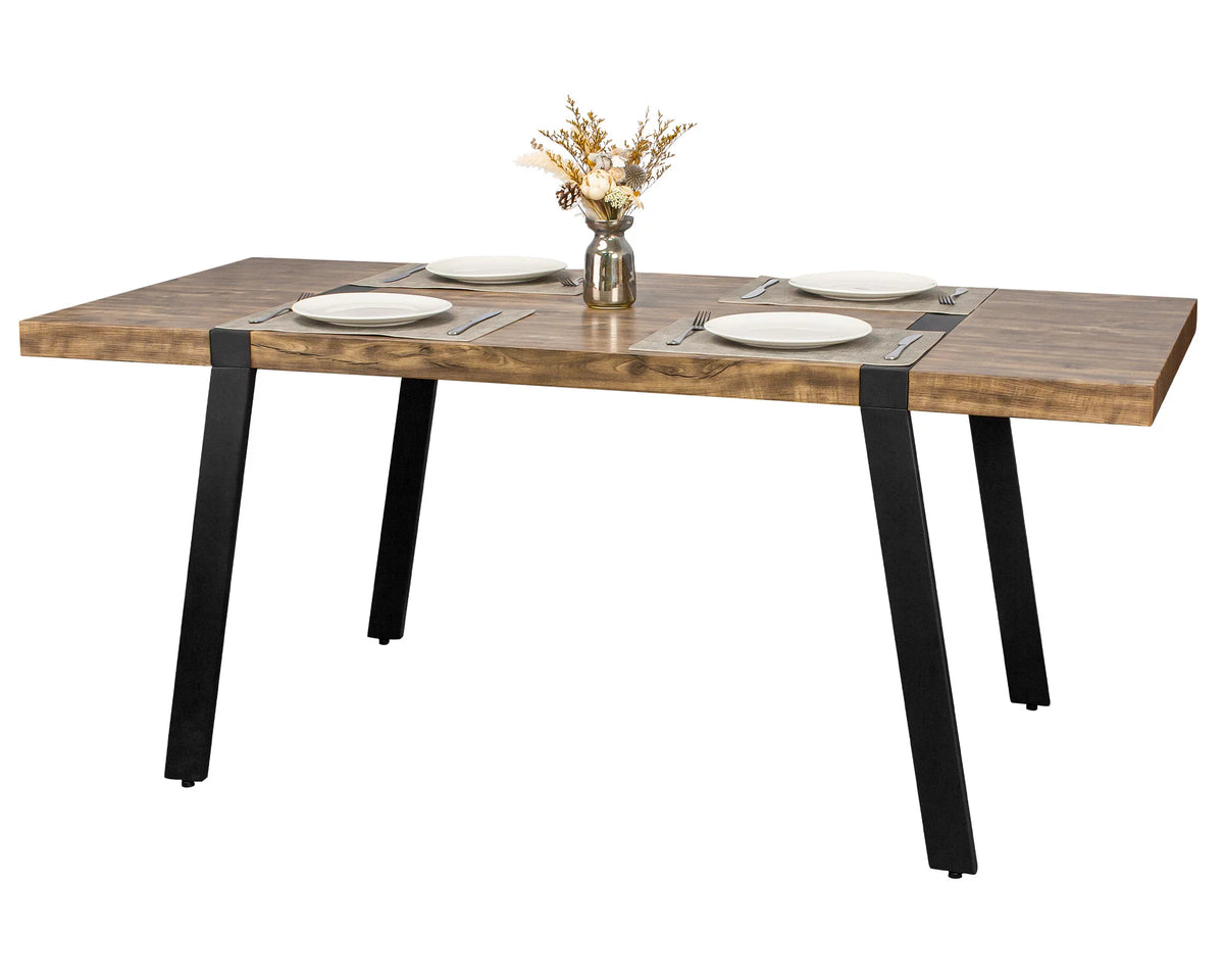 71"W x 32"D Rectangle Dining Kitchen Table, 6 Persons, Light Walnut Z52313