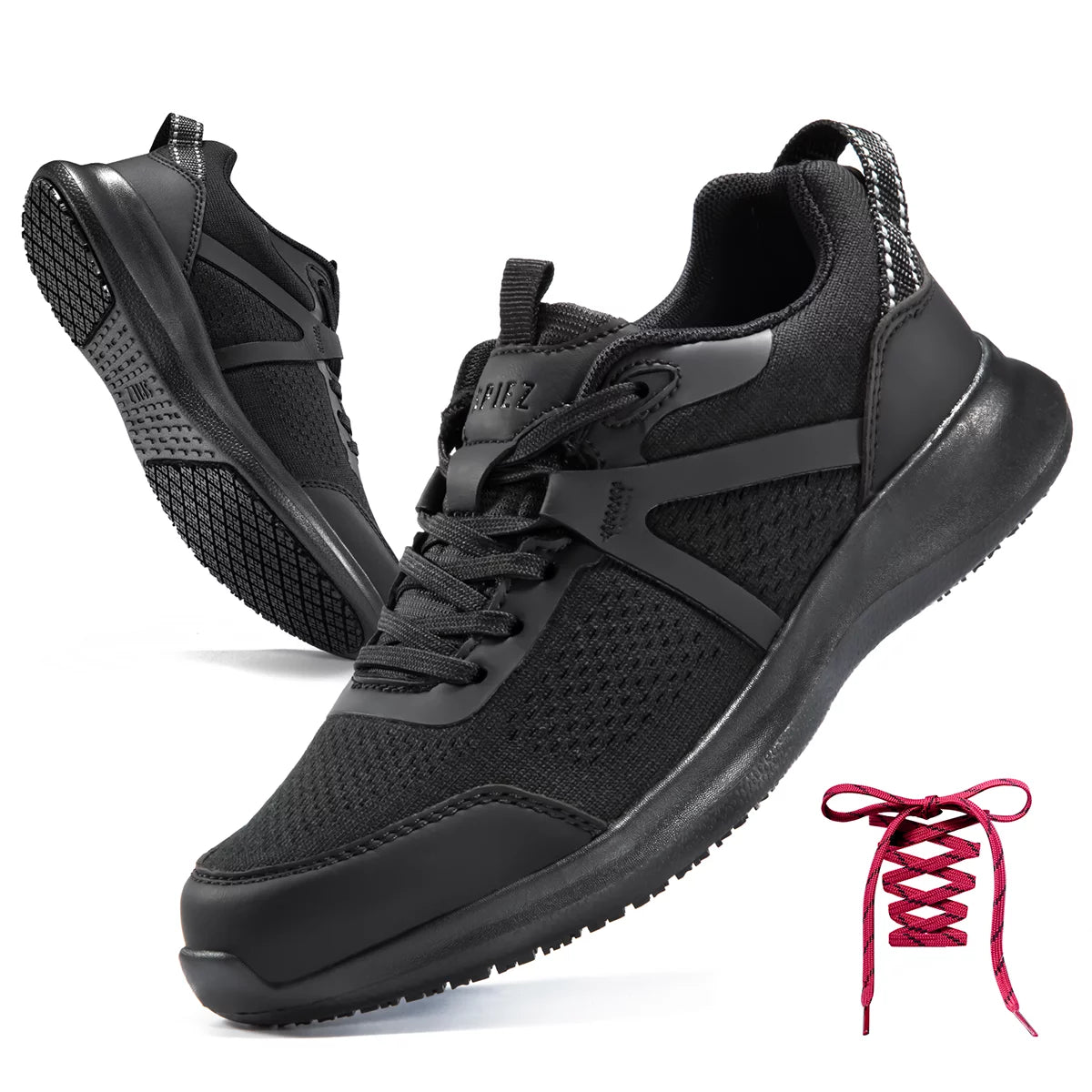 Black Slip Resistant Waterproof Work Shoes E81073