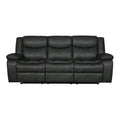 Gray Faux Leather Reclining Sofa Set E733