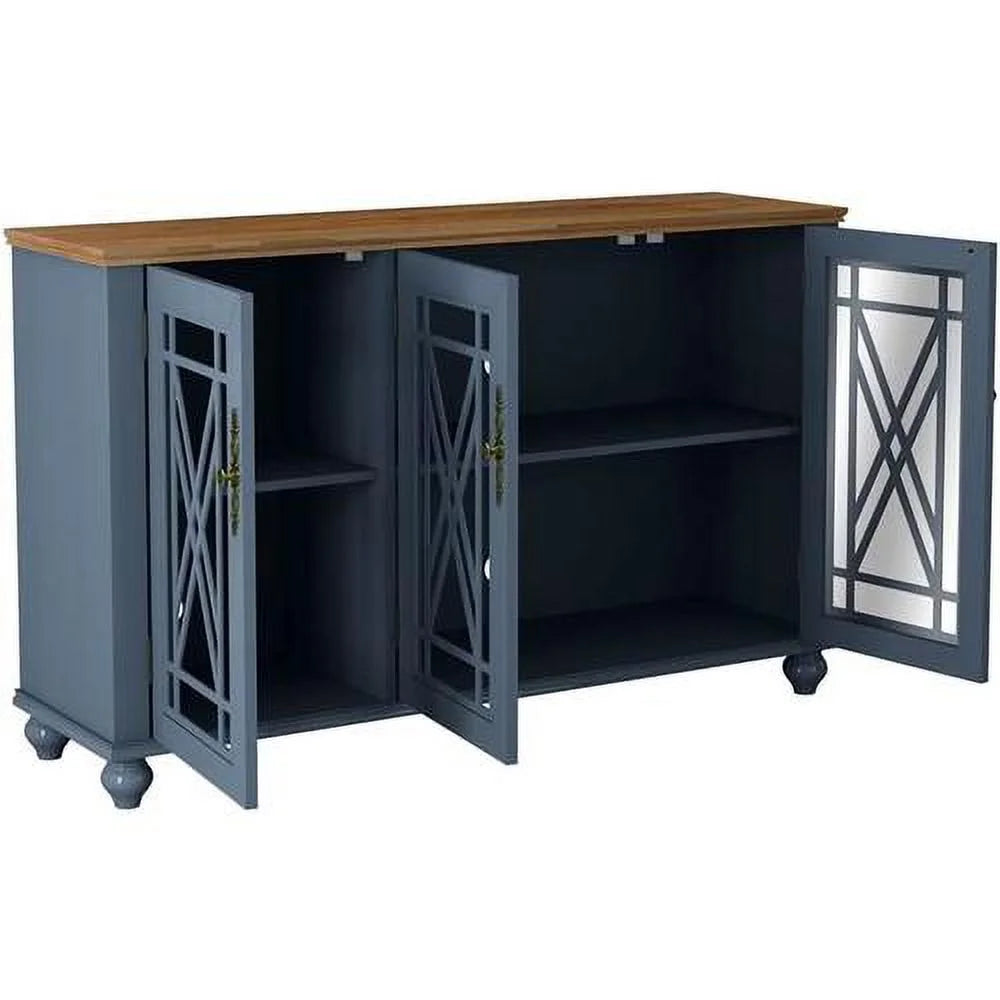 Vintage Wood Kitchen Accent Buffet Sideboard Cabinet Y74480