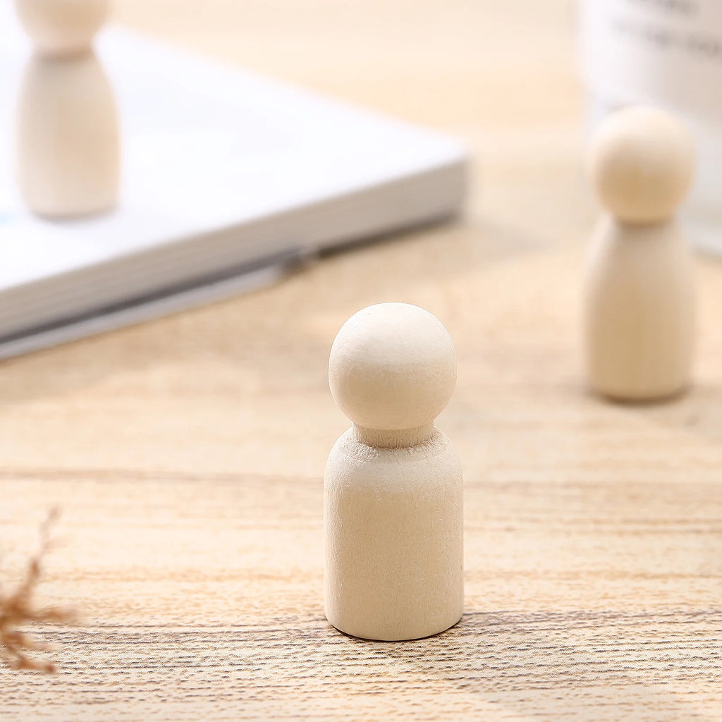 40 Pcs Wooden Peg Dolls Painting Crafts for Kids E915