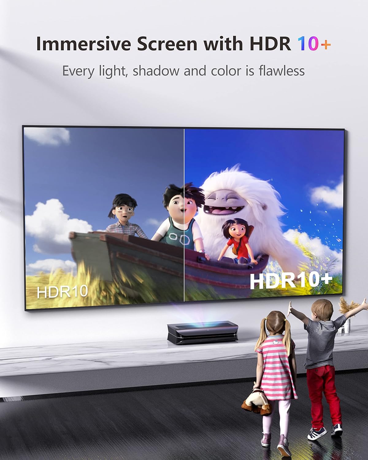 4K UHD Triple Laser Projector, 2600 Peak Lumens J880665
