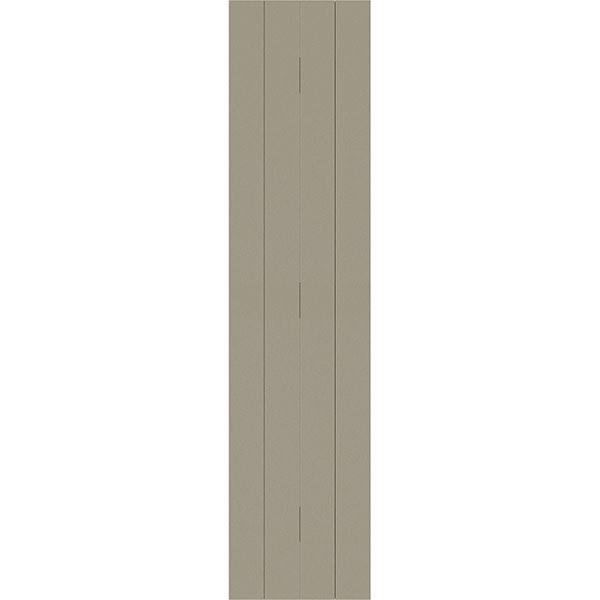 Rustic Four Board Joined Board-n-Batten Faux Wood Shutters (Per Pair) Y477
