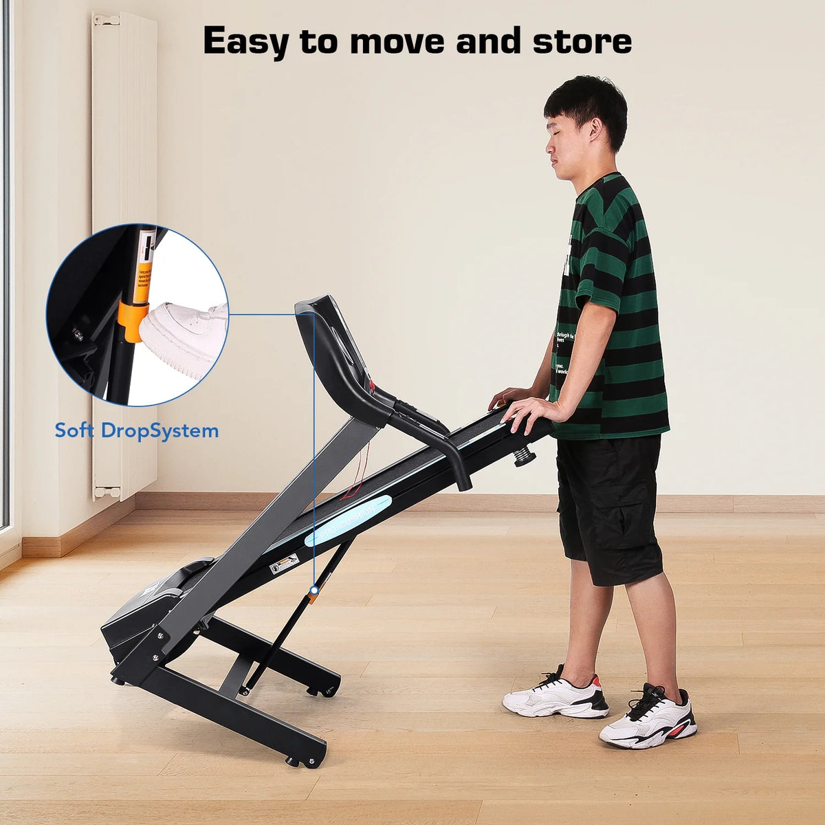 Folding Treadmill 2.5 Horse Power 15 Preset Programs Y84768