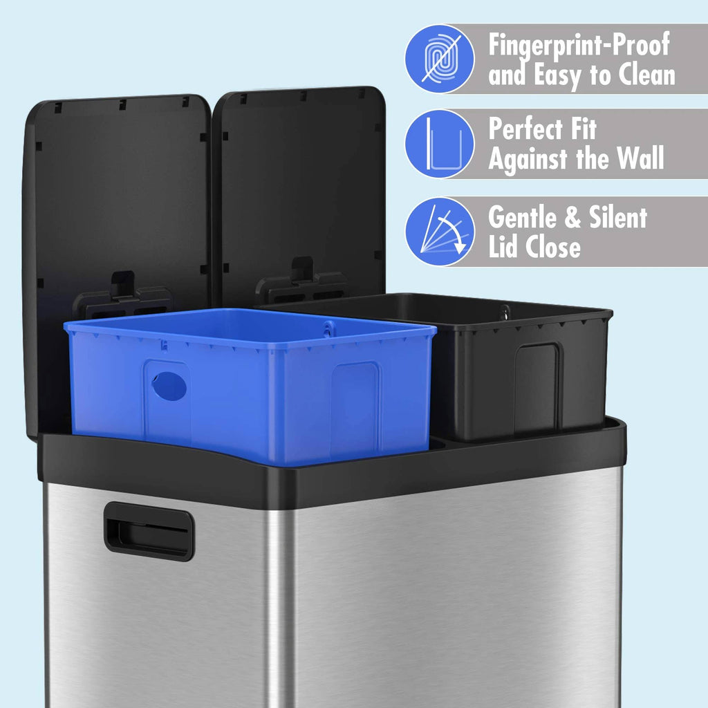 16 Gallon Stainless Steel Step Trash Can X21639