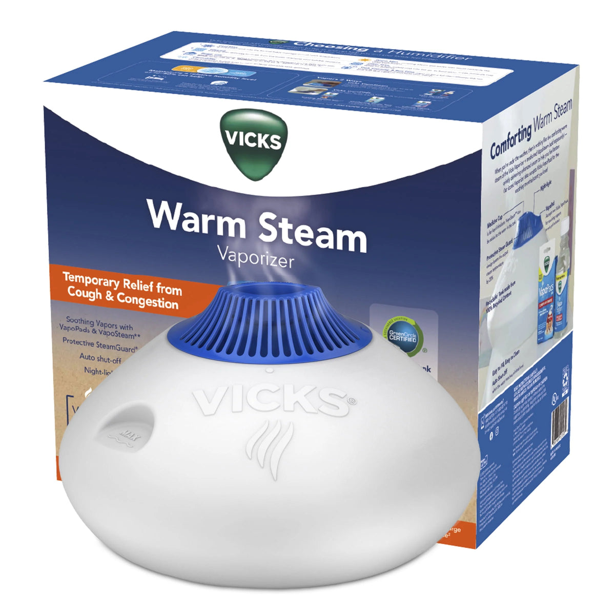 White Warm Steam Vaporizer Humidifier I3710