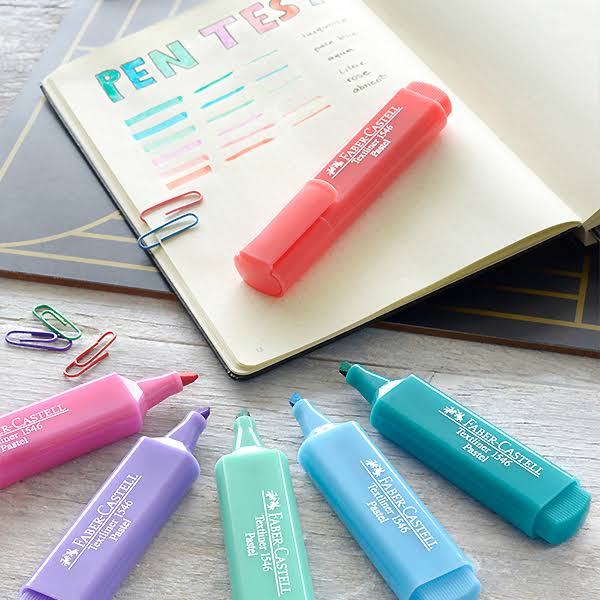 10 Markers Fluorescent Textliner Pastel Tones R3533