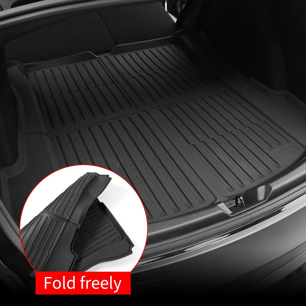 Cargo Liners Storage Frunk Mat All Weather Front Trunk Mats TPE Floor Mats Set of 6 V14497