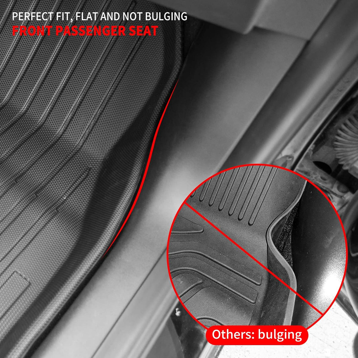 Cargo Liners Storage Frunk Mat All Weather Front Trunk Mats TPE Floor Mats Set of 6 V14497