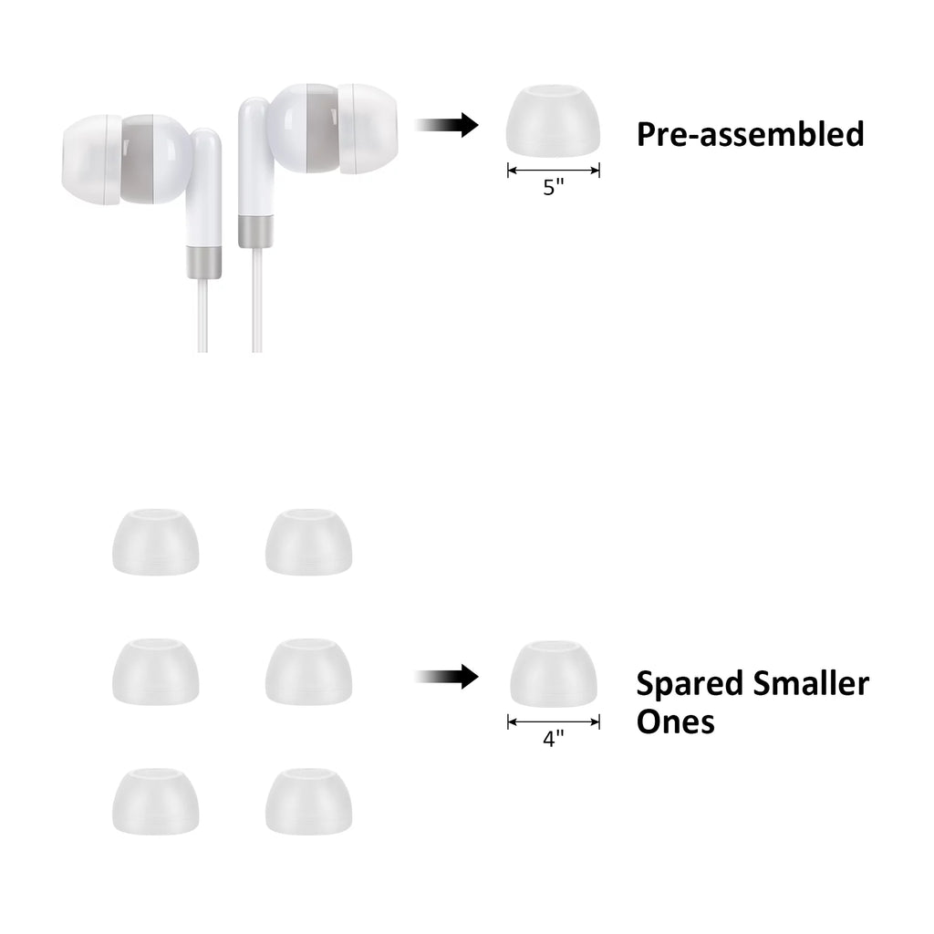 100 Packs Bulk Wired Earbuds Headphones (White) N7280