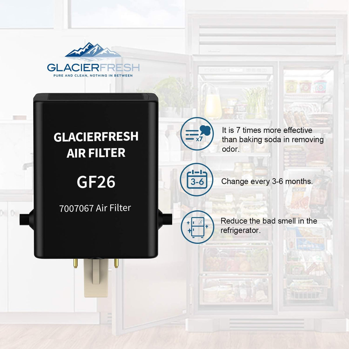 Air Purification Cartridge Refrigerator Air Filter Pack of 1 F996377