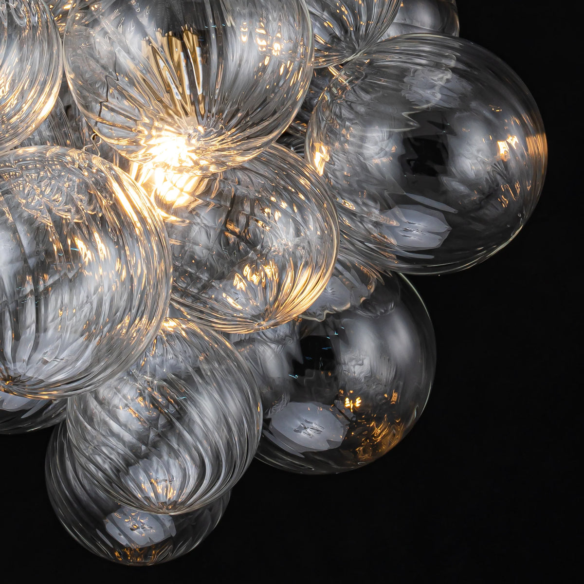 1-Light Dimmable Glass Globe Chandelier W3601