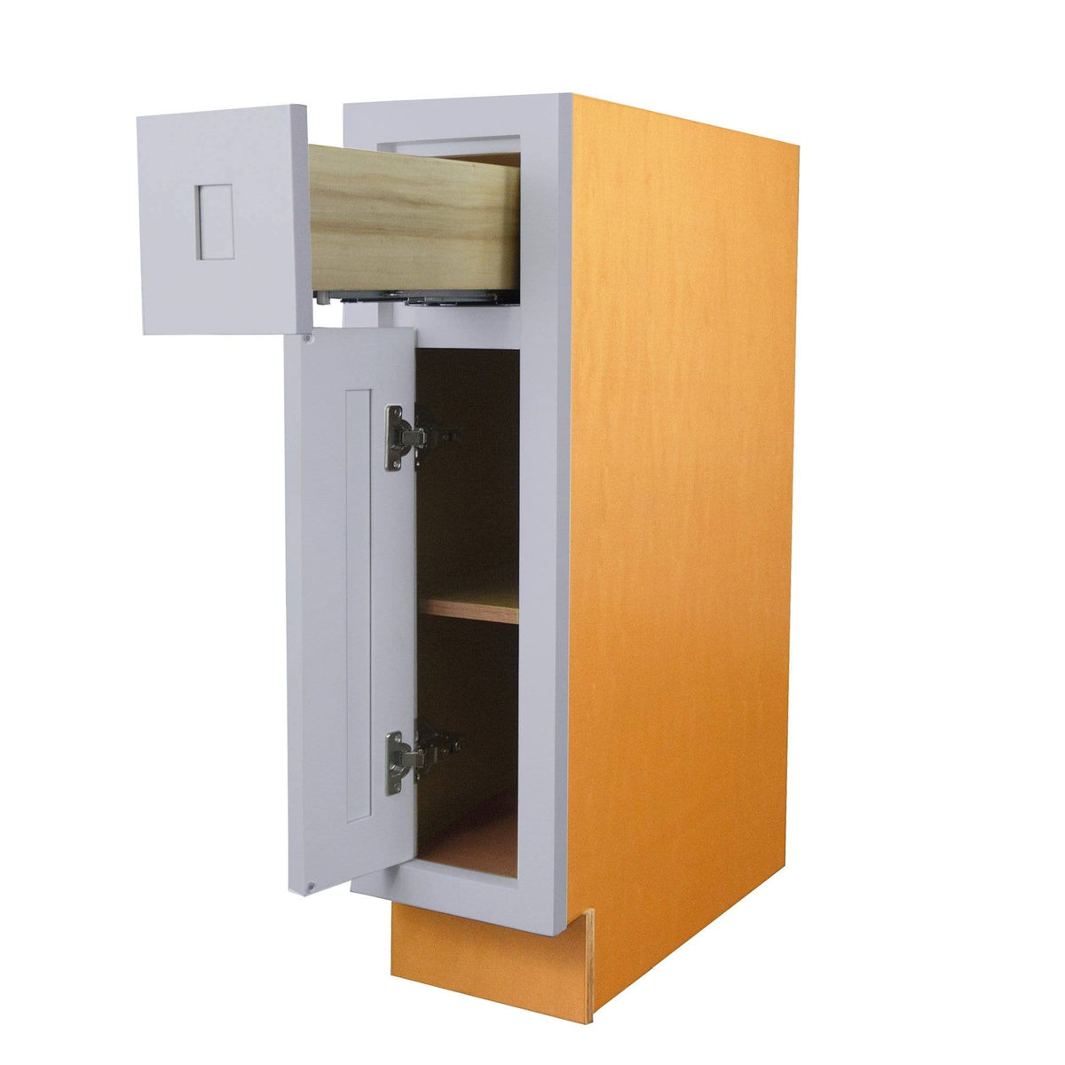 15 inch Light Gray Single Door Single Drawer Kitchen Cabinet R4064