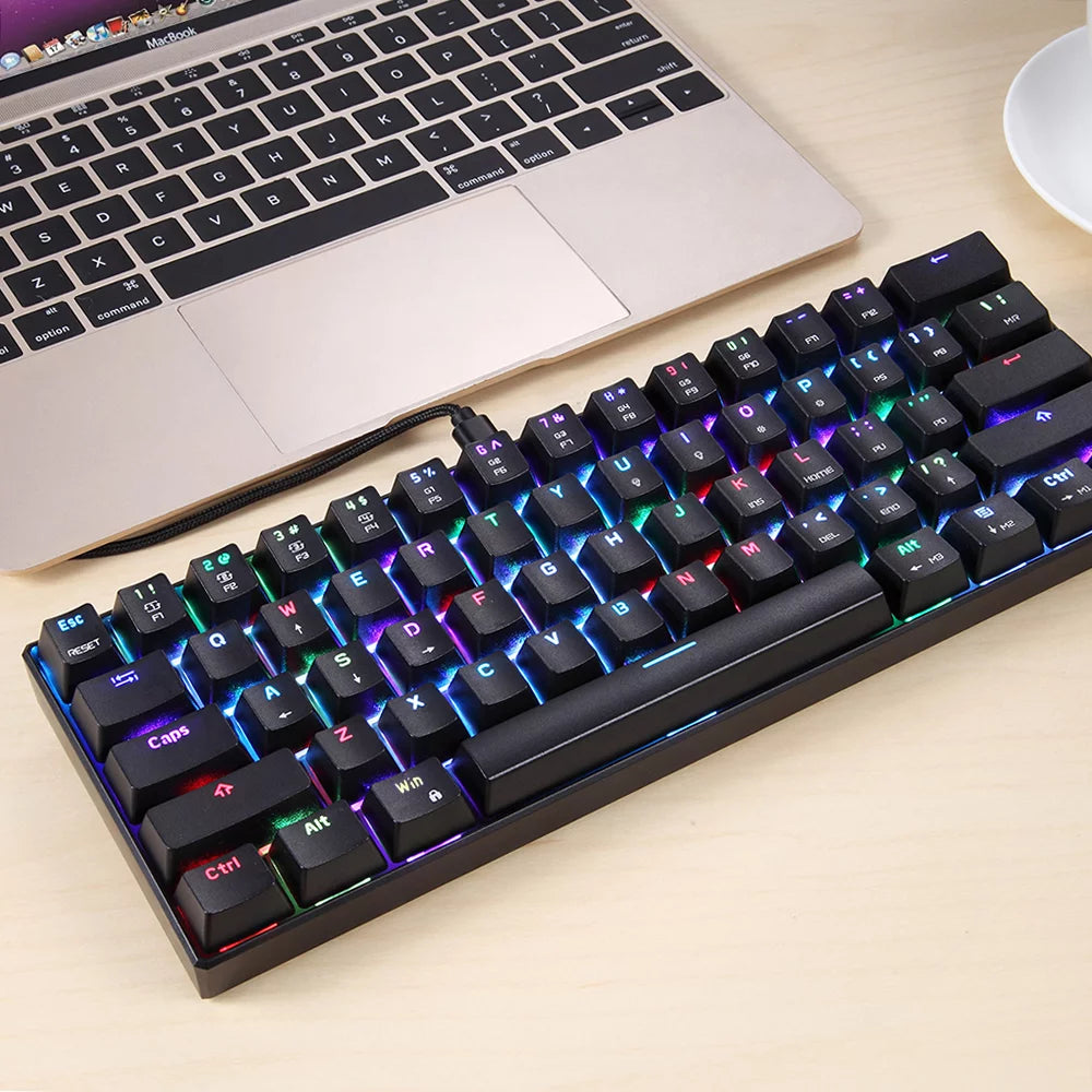Black 61 Keys RGB Mechanical Gaming Keyboard O493