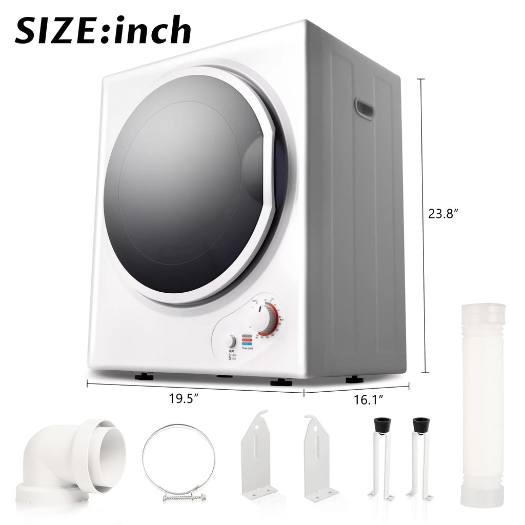1.5 Cu.ft Compact Portable Laundry Dryer with 5 Drying Modes T578