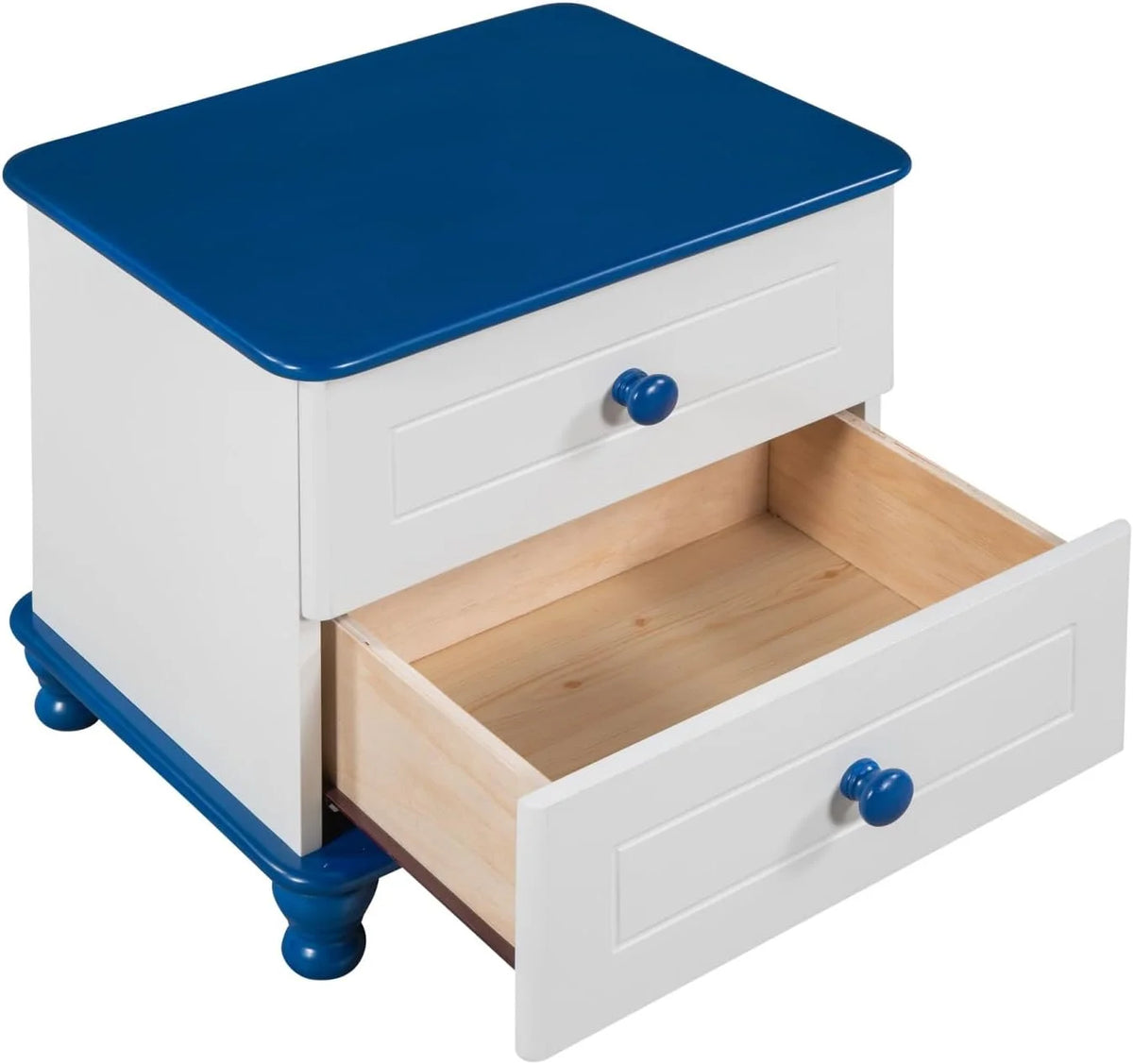 Wooden Nightstand with 2 Drawers D753256