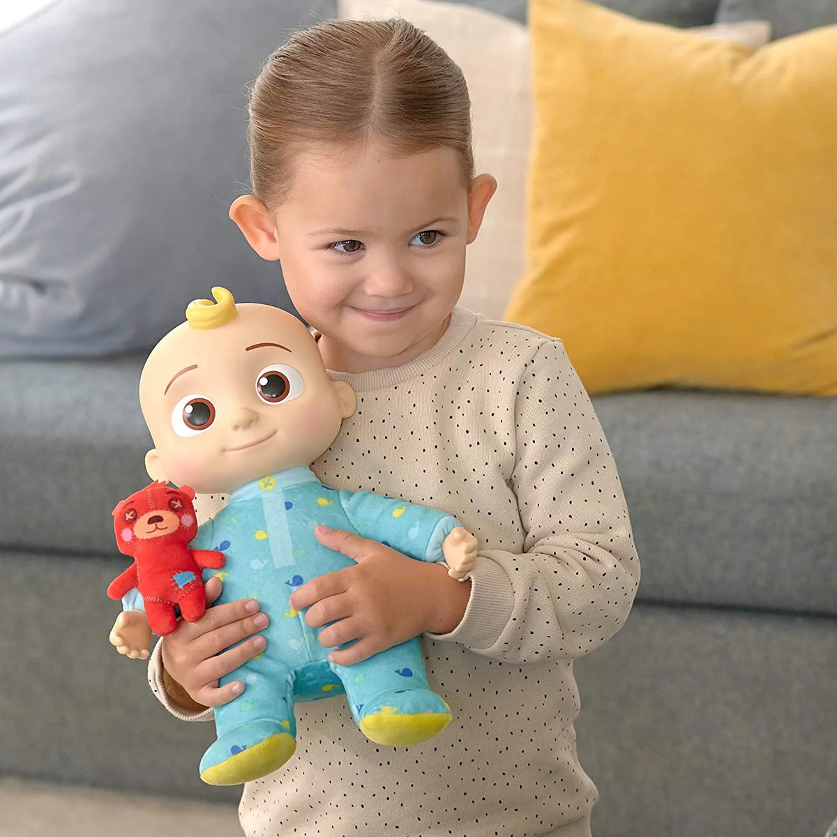 Musical Bedtime Plush Doll with Pillow and Teddy Bear O462