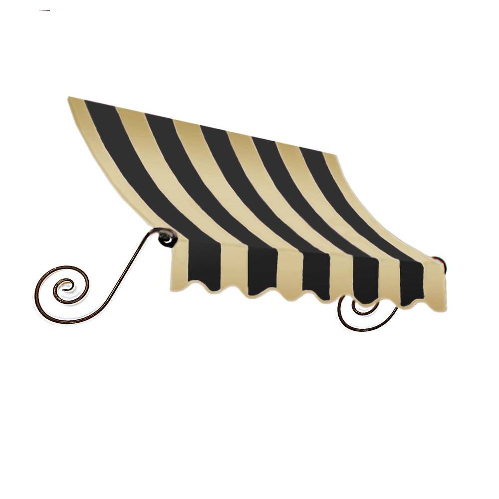 Black/Tan Window/Entry Awning 5.38 ft. Wide 44 in. H x 24 in. D Y9334