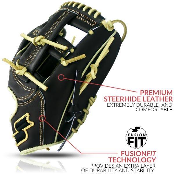 Black Line 12.75x22 Dimple Baseball Glove P982916