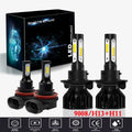 For Kia Soul 2014-2019 Headlights, 9008/H13 High and Low Beam Bulbs, H11 Fog Lights, 4pcs O60379