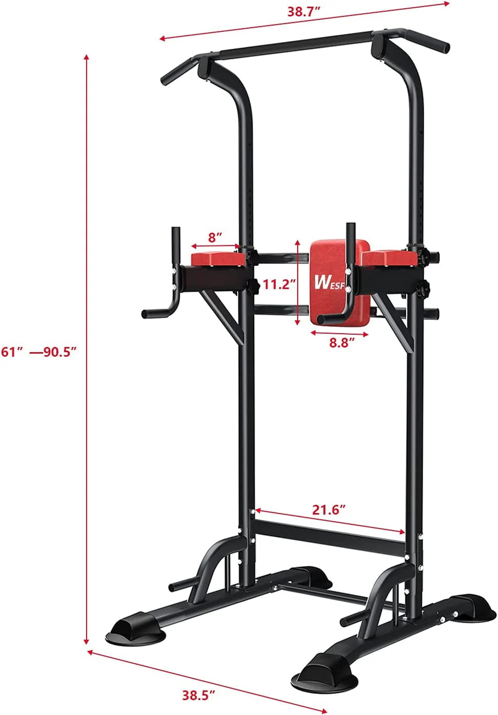 Height Adjustable Power Tower Dip Station M796