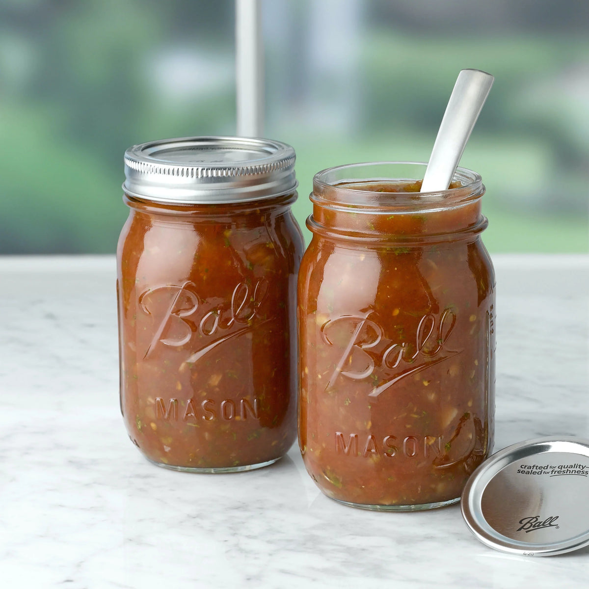 16oz Pint Mason Jars with Lids & Bands, 12 Count R401668