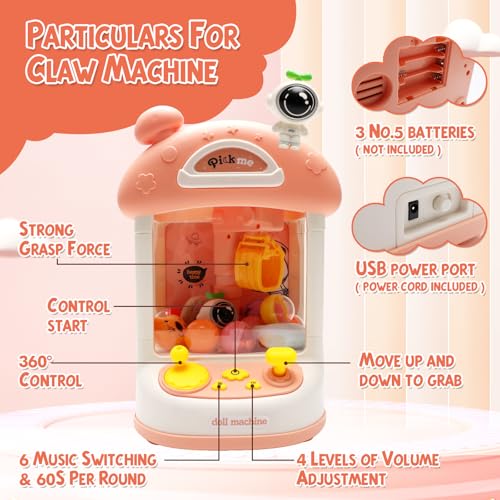 Pink Mini Claw Machine with Music and Light H3538